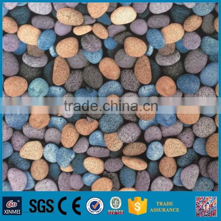 cobblestone printed brushed fabric pvc carpet roll