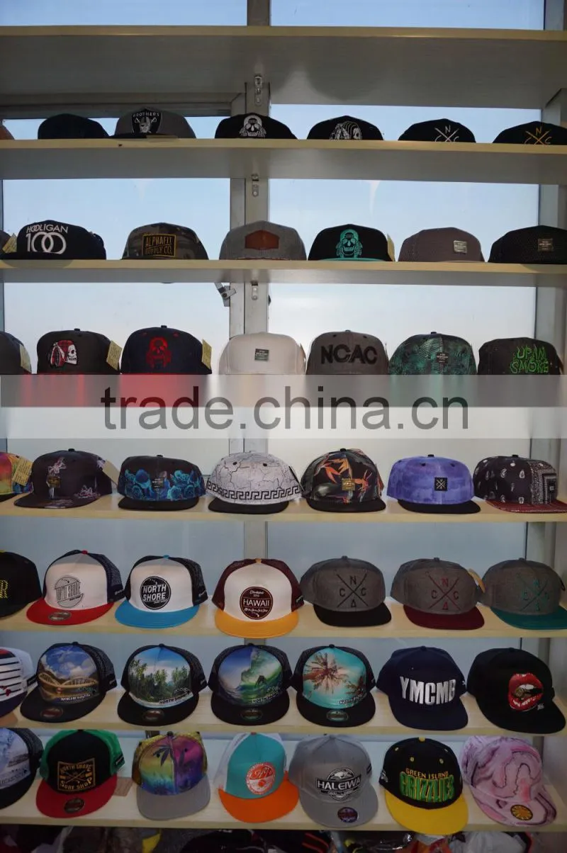 Red polyester foam snapback hat