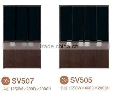 MDF melamine sectional wooden bookcase