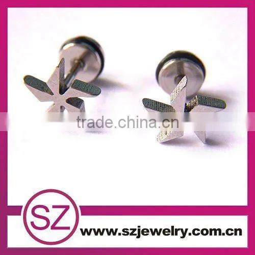 D95 stainless steel stud magnetic earrings