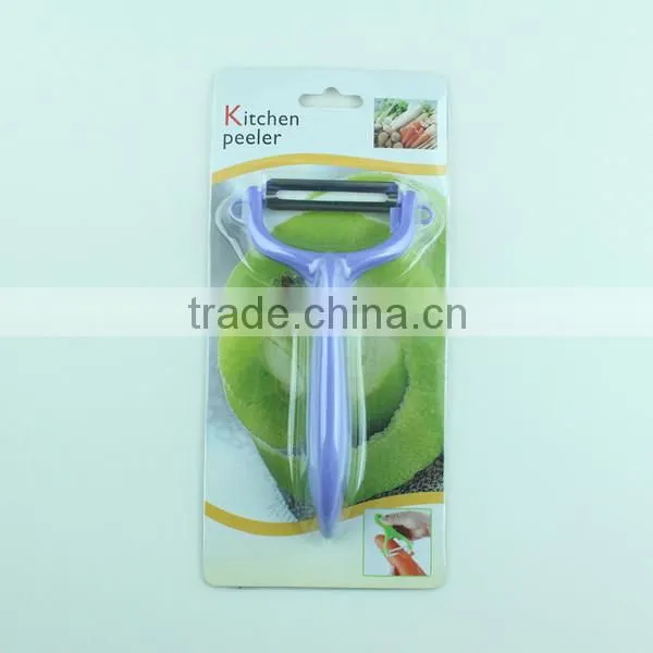Plastic Material Handle Stainless Steel Veggie Fruit Peeler