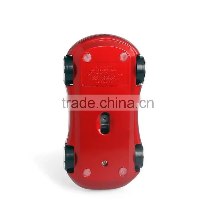 Car USB 2.4G 1200dpi 3D Optical Wireless Mouse Red Mice For PC Laptop
