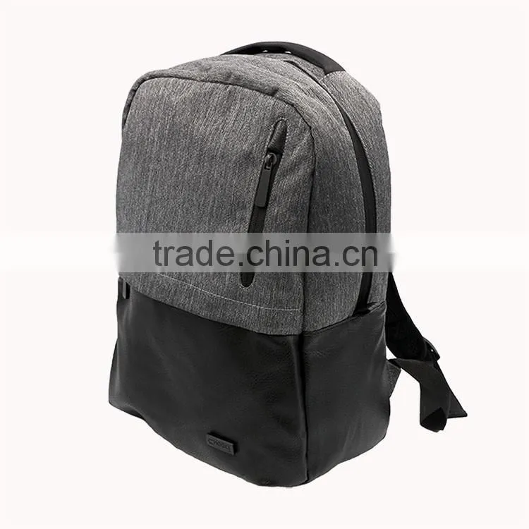High quality custom design fabric and PU leather office backpack bag