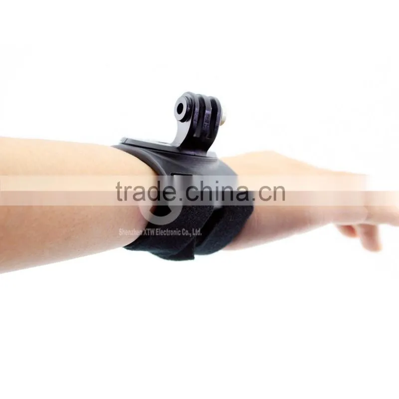 360 Degree Rotation Wrist Strap Band Mount for Go Pro Hero4 session Gopros 4 3+ 3 SJ4000 SJ5000 Xiaomi yi accessories