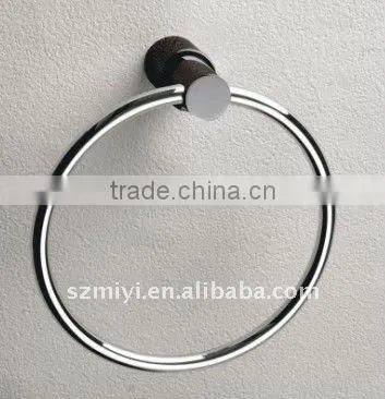 Bathroom brass towel ring