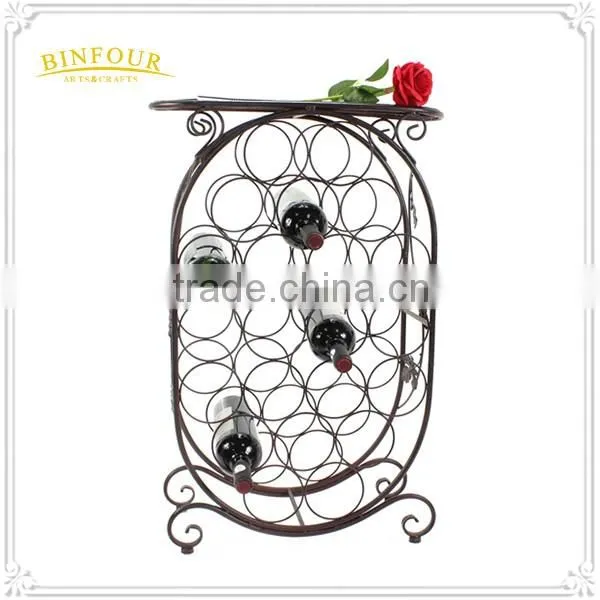 antique style black metal wine rack wine shelf home furniture