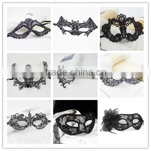 Wholesale cheap black lace cocktail party mask
