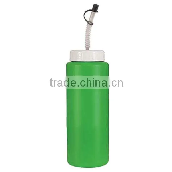 1000ml/32oz BPA free plastic sports bottle with straw lid