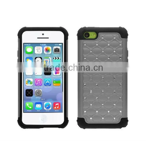 DIAMOND BLING SHOCKPROOF HARD MOBILE PHONE CASE COVER FOR IPHONE 5C