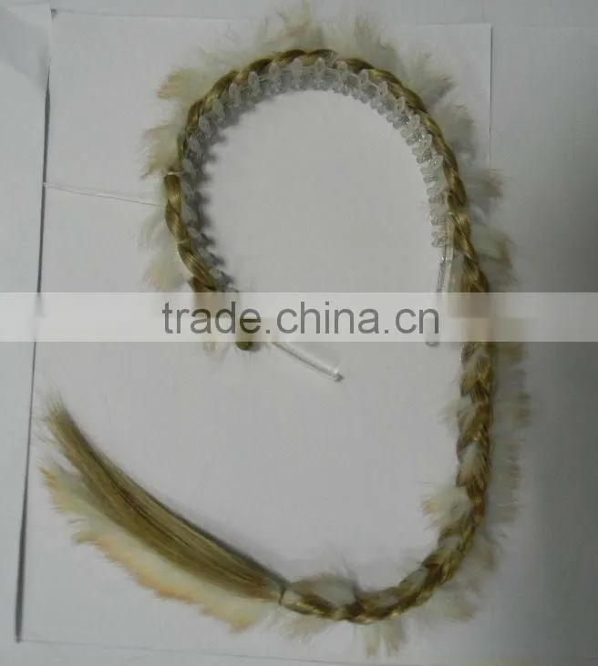 golden fashion head hoop with braiding hair