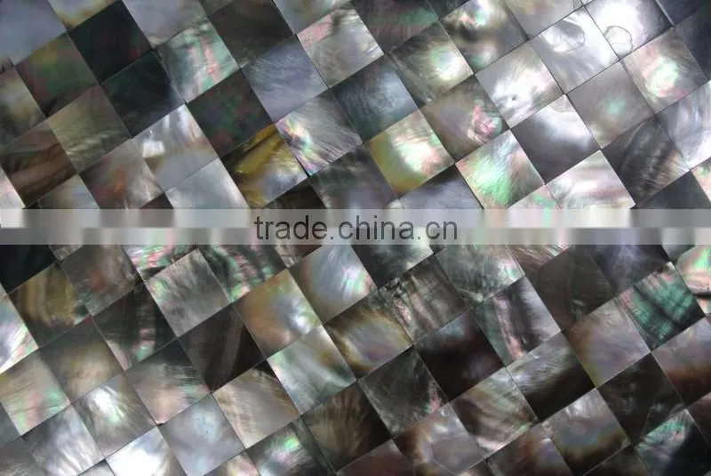 Luxury Black lip sea mother of pearl tiles,bathroom border tiles