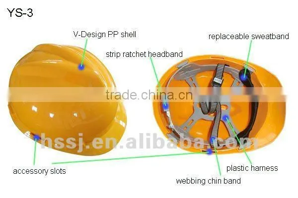 2016 economic hard hat PP construction safety helmet