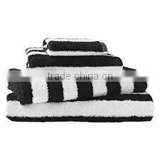 100% COTTON plain dyed black and white towels