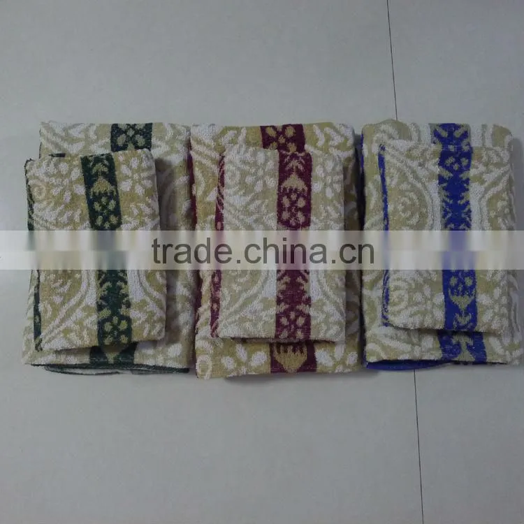 Square Yarn Dyed jacquard Customized kids face towels
