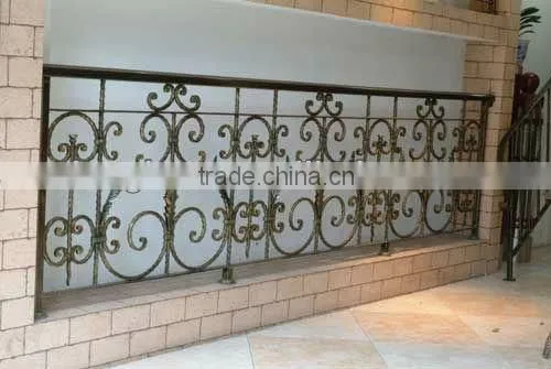 short hot galvanized wrought iron balcony fence