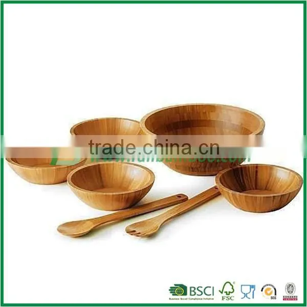 FB1-5027 High qulity Fullbamboo salad bowl set