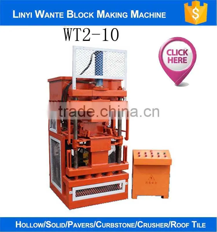 small business machines manufacturers WT1-10 automatic clay brick making machine for russia