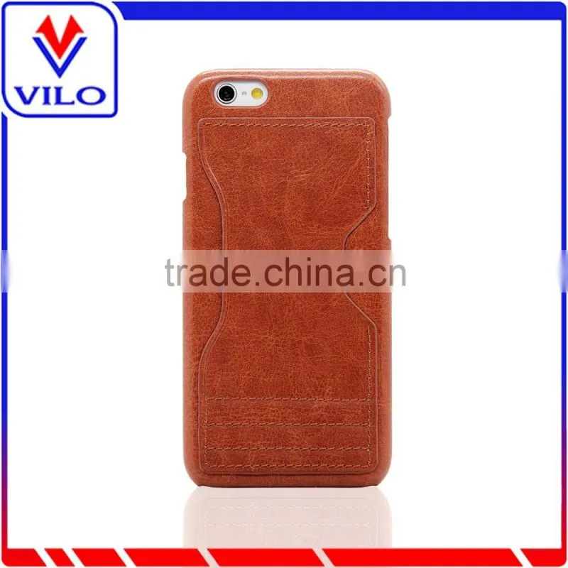 Ultra Slim PU Leather back cover Case with card slot For Iphone 6