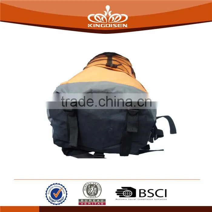 orange yellow waterproof PU hiking backpack