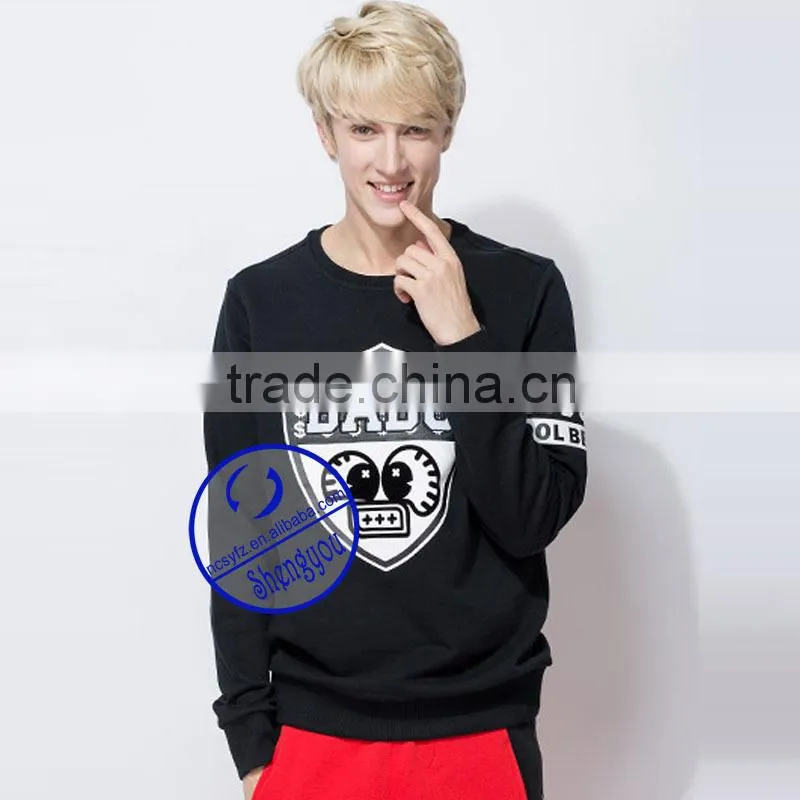 2015 Custom Men Plian Pullover Hoodie Sweatshirts with Printing