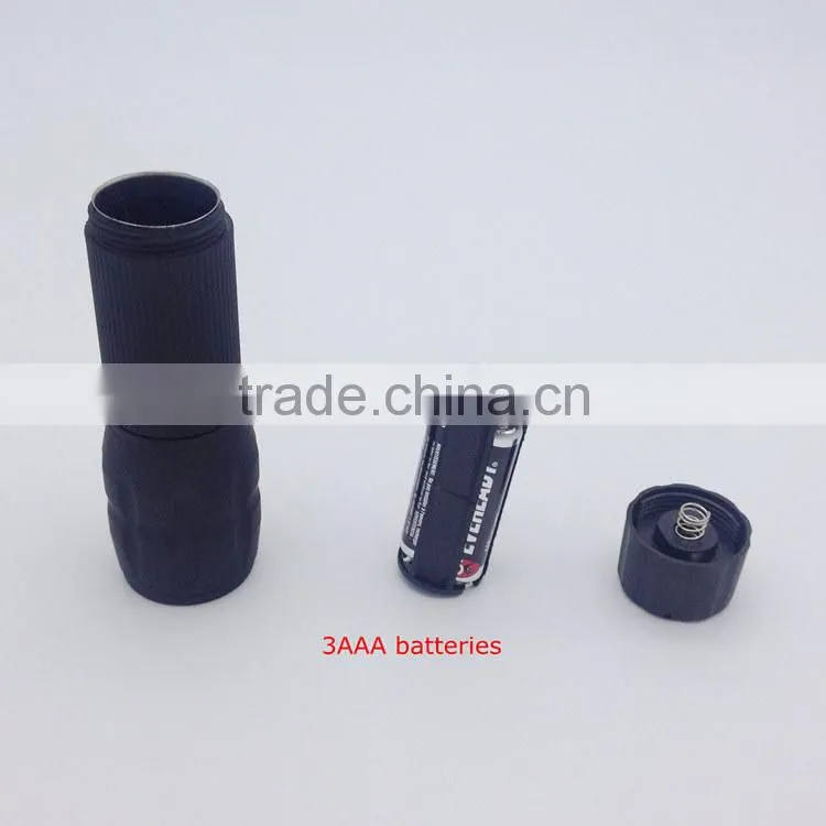 1W powerful led with AAA batteries Zoom flashlight