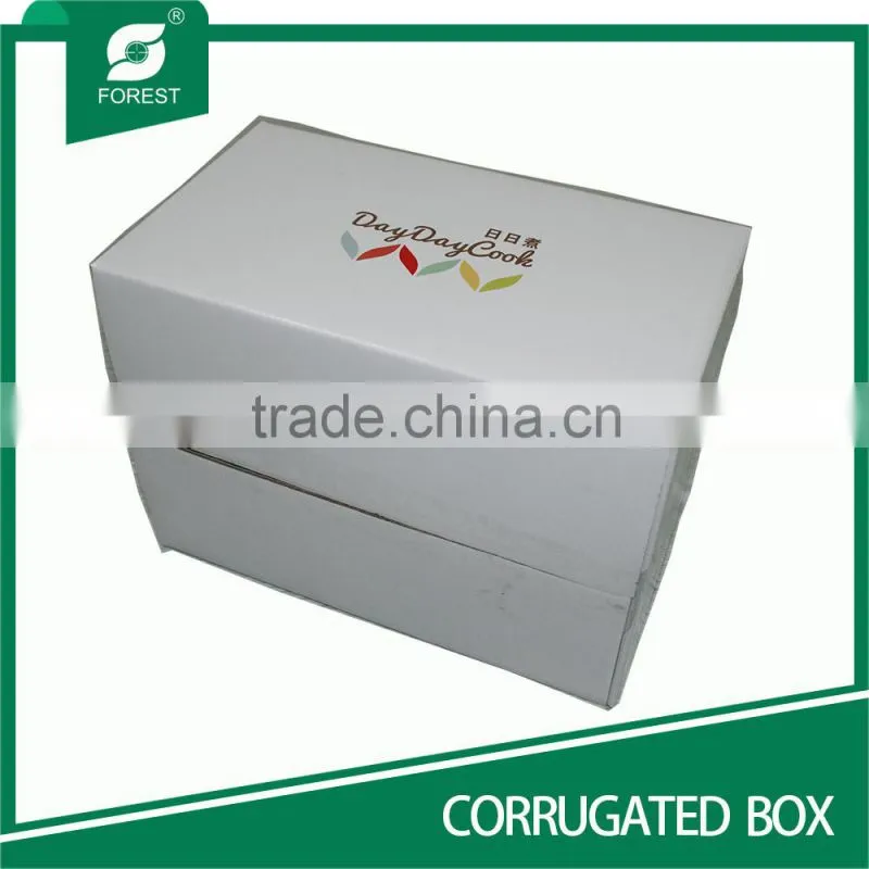 WHITE CARDBOARD CORRUGATED PAPER BOX FOR MAILING