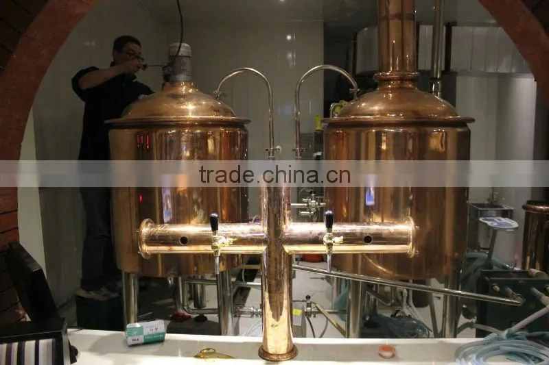 3000L Hotel beer brewing equipment with conical fermentors