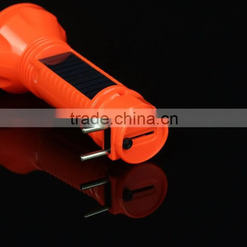 2016 Solar Led Torch Flashlight Electronic Plastic Powerful WIth inside Power