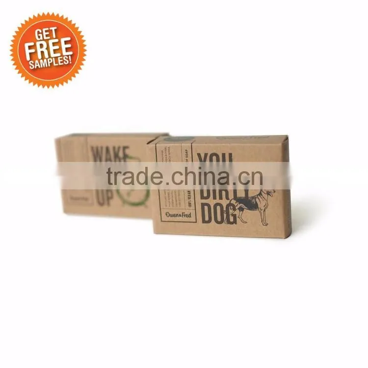 Hot selling brown craft soap gift packaging box