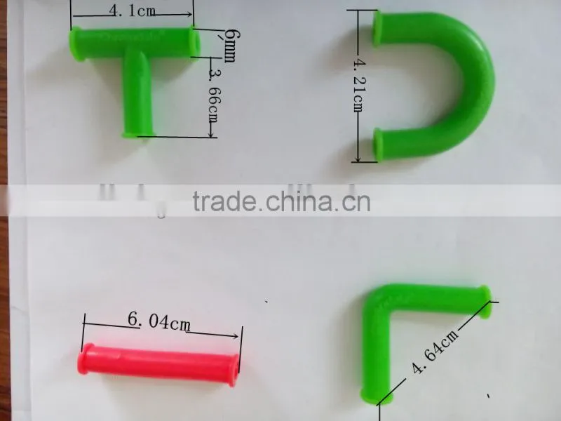 plastic DIY funny straw with connector for kids