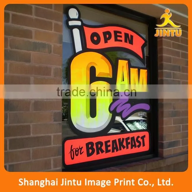 Indoor vinyl shop window graphics sticker for promotion