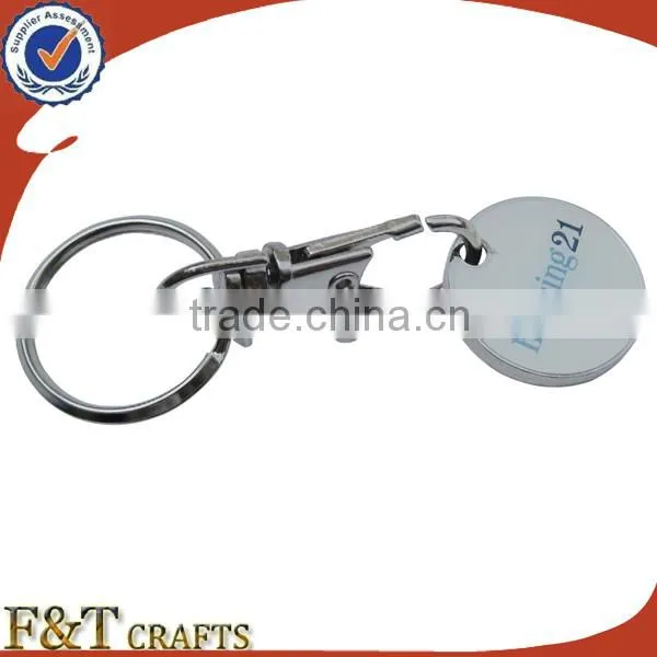 customize supermarket shopping cart enamel metal euro trolley coin