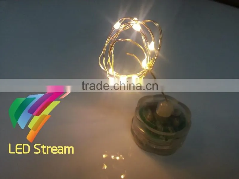 Mini Waterproof Flower Tea Light 10 LEDs String Lights Cell Battery Operated 8 Mode Flashing