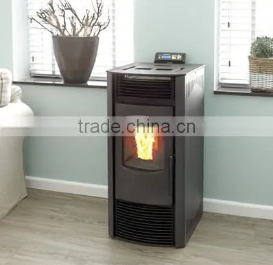 home using wood pellet stove with remote control