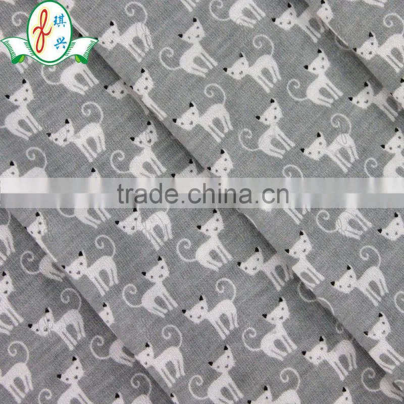 solid grey viscose cotton knitting fabric