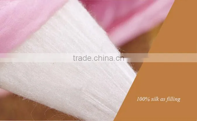 wholesales fashion handmade chinese 100% natural silk bedding quilt