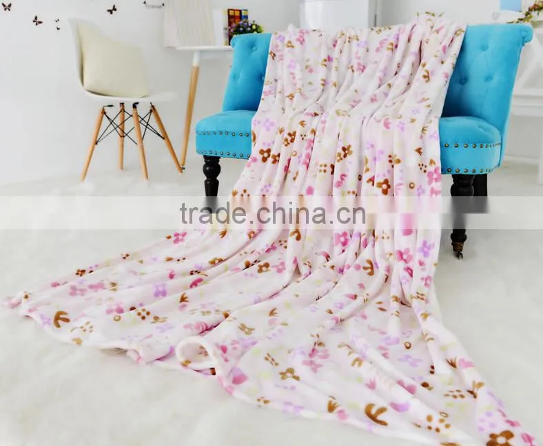 Rotary printed flannel blanket
