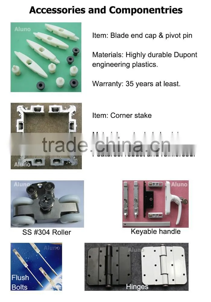 Aluminium Louvered Bifold Shutters/Louvered Bifold Window Shutters for Outdoor