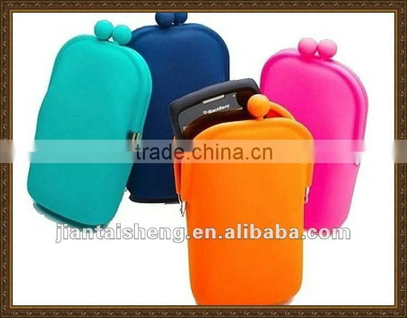 Silicone cell phone pouch, colorful silicone bag