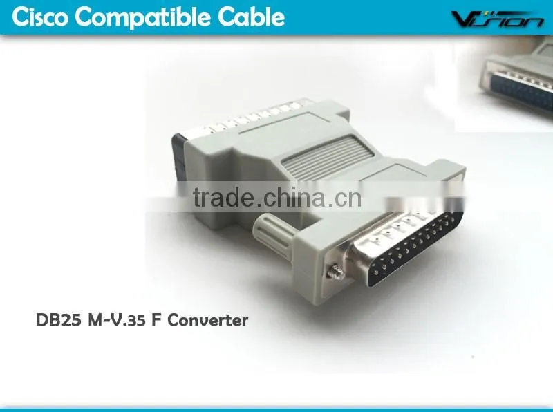 Cisco DB25 male to V.35 female 34pin converter gender changer in beige color