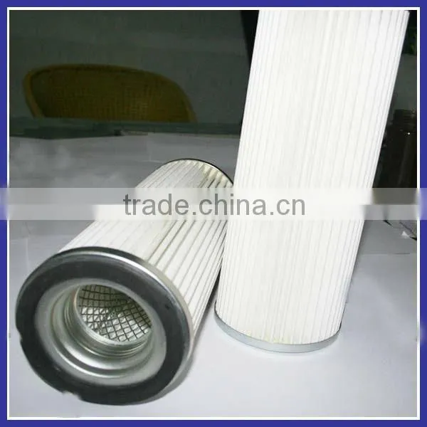 Low resistance polyester fiber materials air separator element