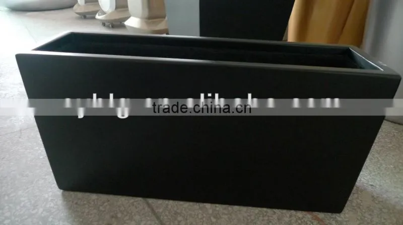 Outdoor glossy fiberglass planter