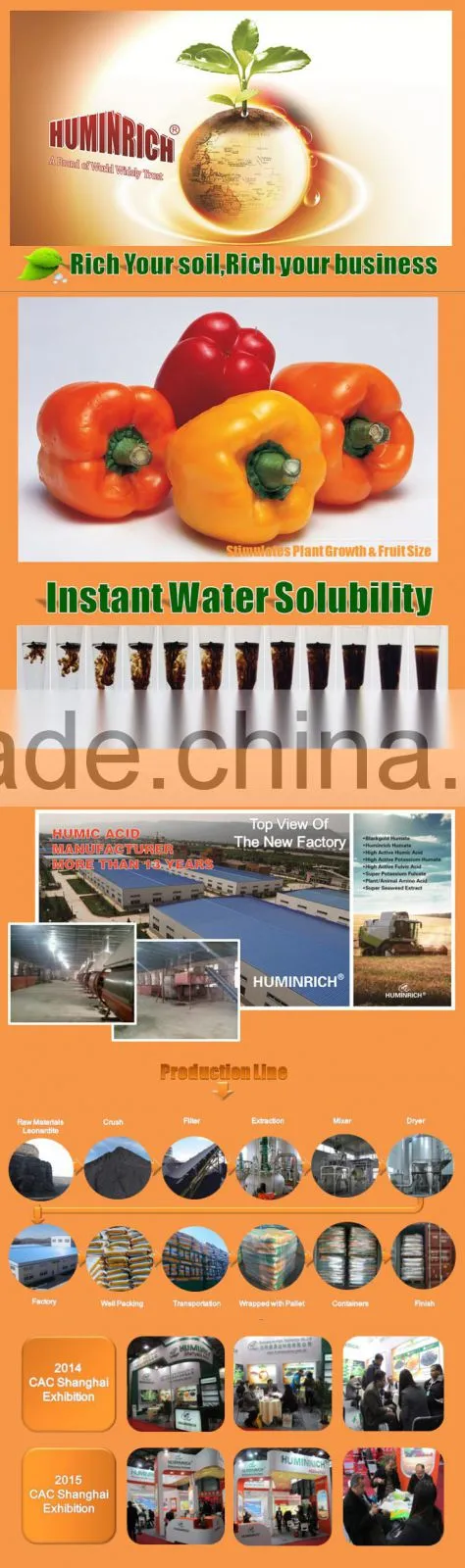Huminrich Integrated Fertilizer For Tomatoes Leonardite Humic Acid Organic
