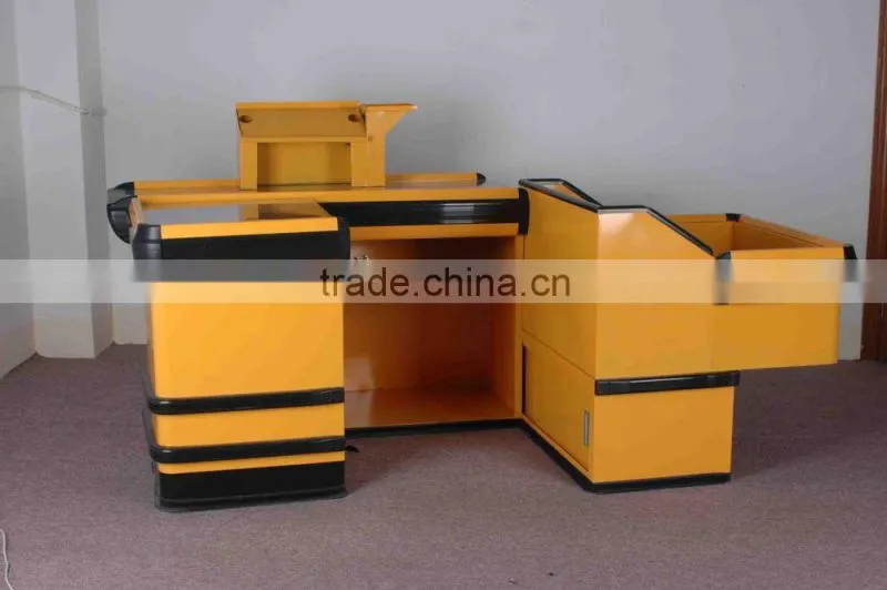 Customized supermarket wooden cashier table