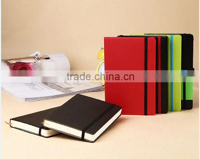 Custom A5 leather organizer with elastic band cheap price factory