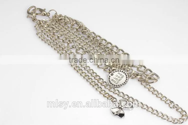Decorative metal fashion zinc alloy ornament chain for clothes F1-80001