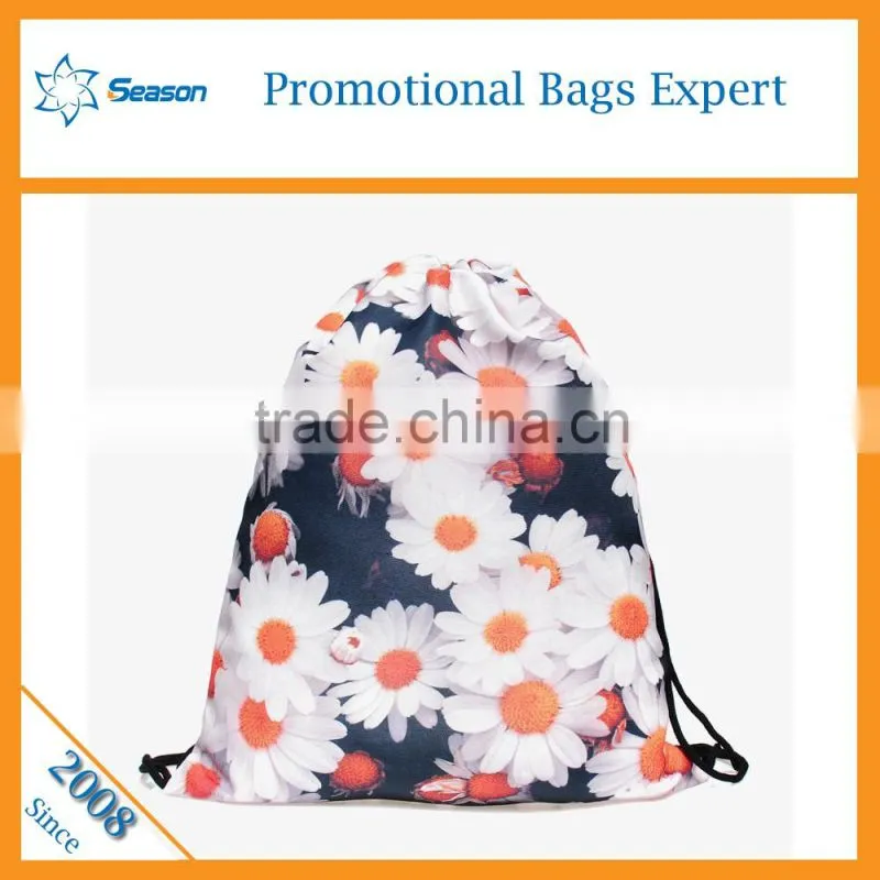 Most popular best selling promotional polyester drawstring backpack waterproof