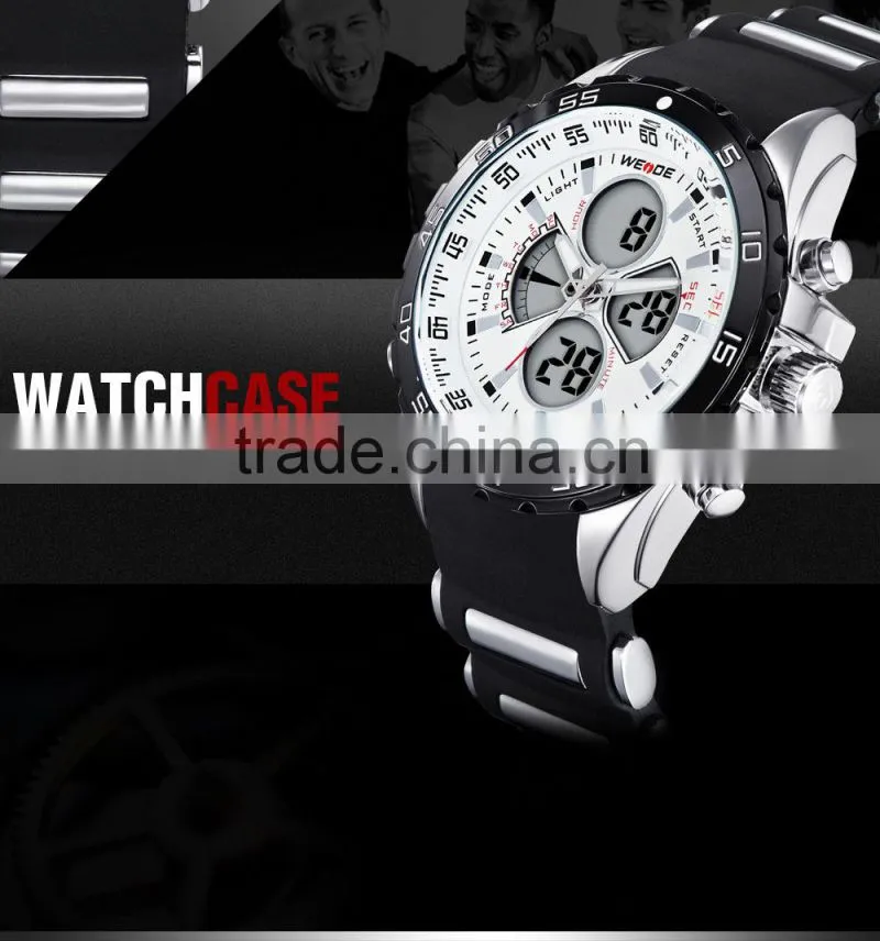 WEIDE New Waterproof Military Watch fashion watch company Rubber Bracet Diver Waterproof LCD silicone watch manufacture