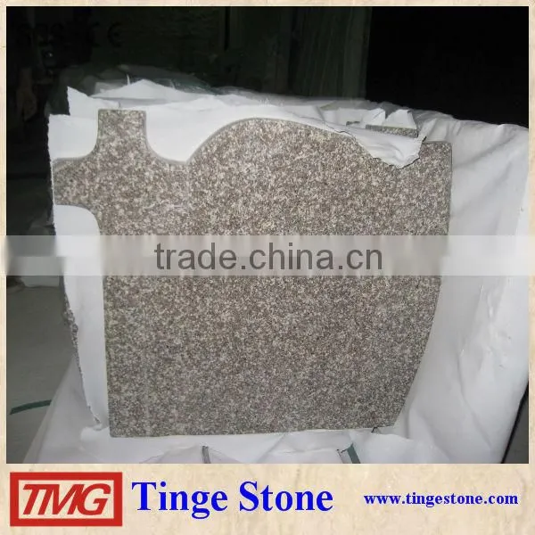 Carved cross shan xi black granite tombstone designs