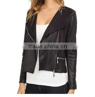 2015 several zipper sophisticated soild plain leisure jacket